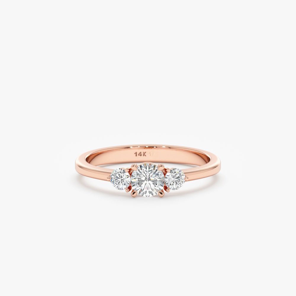 3 Diamond Engagement Ring