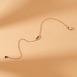 14K Solid Gold Amethyst Birthstone Bracelet - Image 4