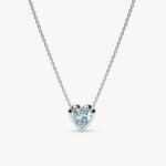 Aquamarine Heart Necklace - Image 2