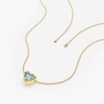 Aquamarine Heart Necklace - Image 4