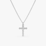 Bezel Diamond Cross Necklace - Image 2