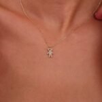 Black & White Diamond Teddy Bear Necklace - Image 6