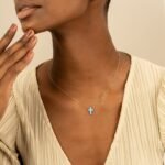 Blue Opal Cross Necklace - Image 3