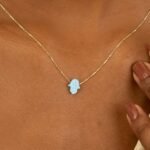 Blue Opal Hamsa Necklace - Image 5