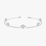 Bold Diamond Station Bracelet - Image 2