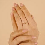 14K Solid Gold Citrine Chain Ring - Image 5