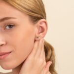 Natural Diamond & Sapphire Eye Stud Earrings - Image 3