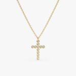 Bezel Diamond Cross Necklace
