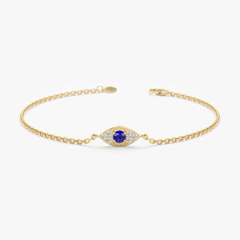 Bold Sapphire Diamond Eye Bracelet