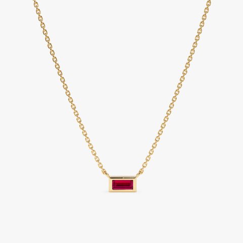 Dainty Ruby Necklace