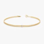 Diamond Bezel Cuban Chain Bracelet