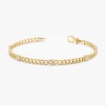 Diamond Cuban Chain Station Bracelet