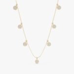 Diamond Disc Drop Necklace