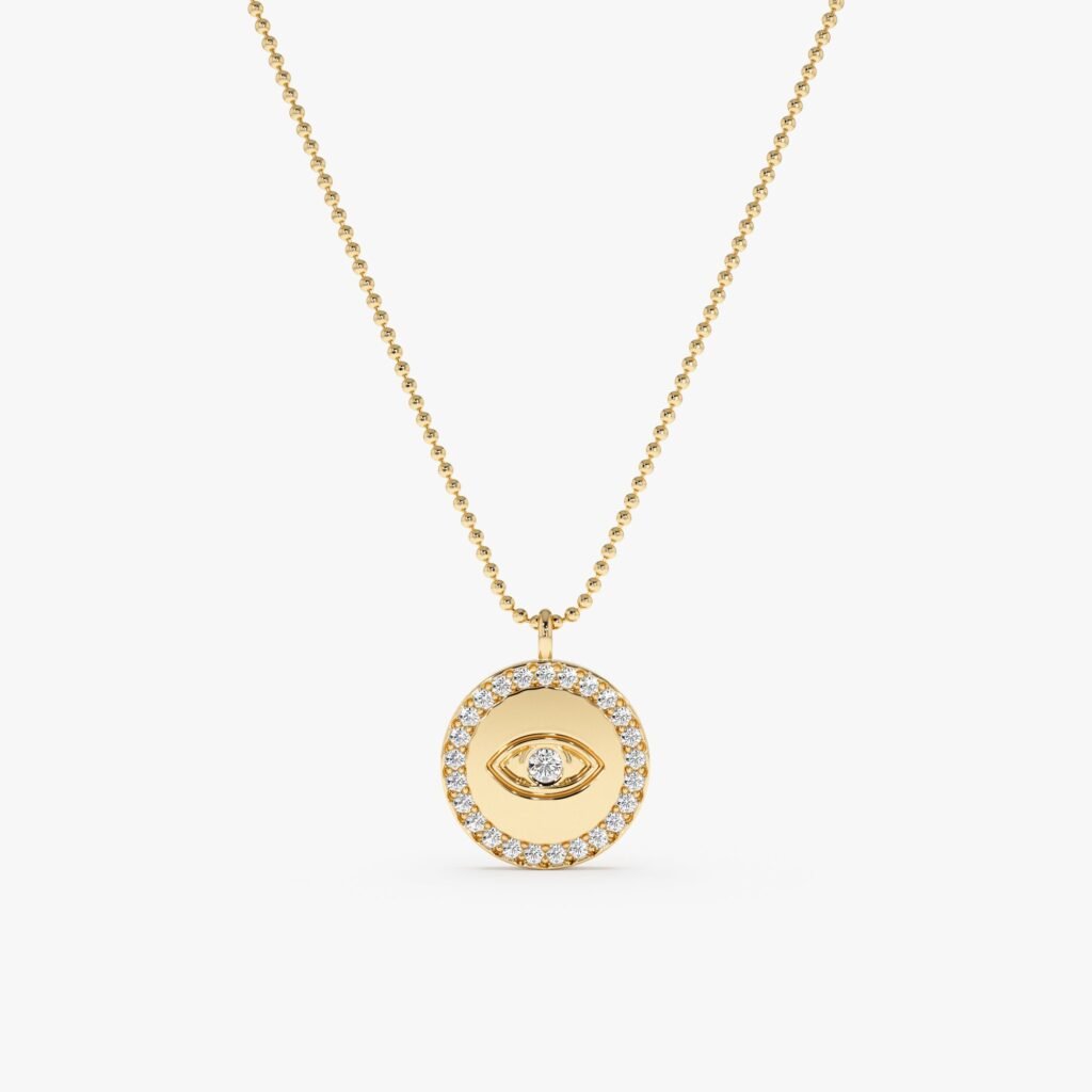 Diamond Eye Medallion with Ball Chain