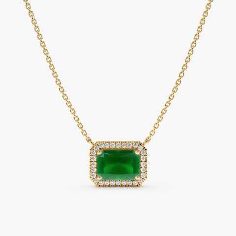 Emerald Diamond Necklace