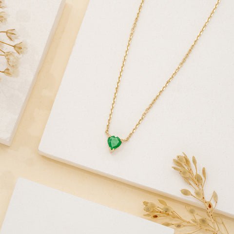 Emerald Heart Necklace
