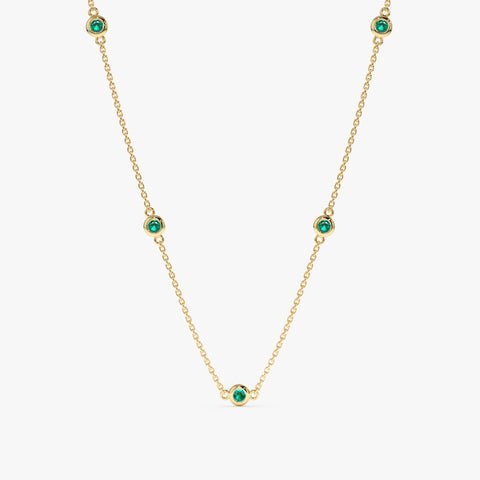Emerald Station Necklace