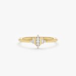 Minimalist Diamond Art Deco Ring