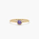 Natural Amethyst Bezel Ring