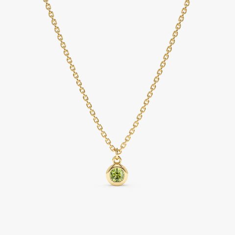 Peridot Charm Necklace