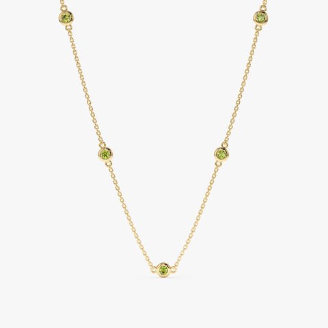 Peridot Station Necklace