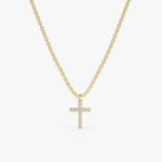 Petite Diamond Cross Necklace