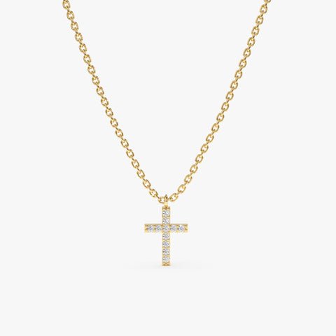 Petite Diamond Cross Necklace