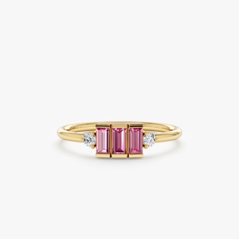Pink Sapphire Engagement Ring