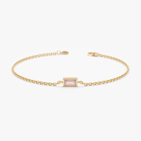 Rose Quartz Birthstone Bracelet