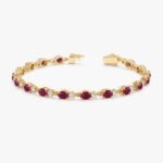 Ruby Diamond Garland Eternity Bracelet