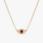 Ruby & Diamonds Eye Necklace