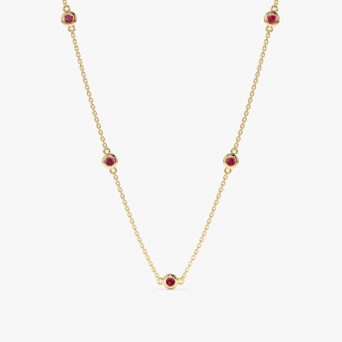 Ruby Station Necklace