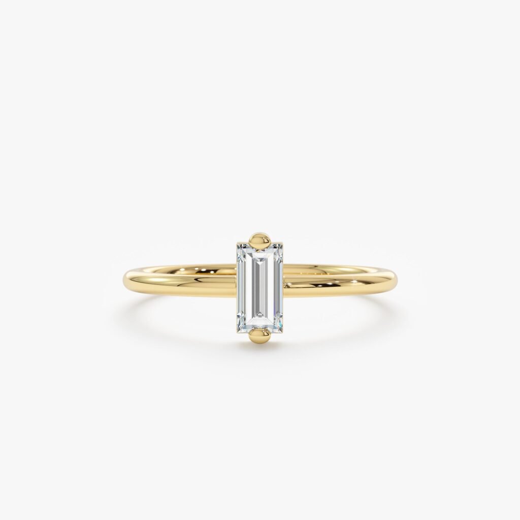 Single Baguette Diamond Ring
