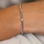 Diamond Bezel Cuban Chain Bracelet - Image 3