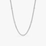 Diamond Bezel Cuban Chain Necklace - Image 2