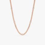 Diamond Bezel Cuban Chain Necklace - Image 4