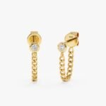 Natural Diamond Chain Earrings