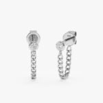 Natural Diamond Chain Earrings - Image 2