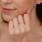 14K Solid Gold Natural Diamond Claw Ring - Image 5