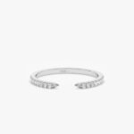 14K Solid Gold Natural Diamond Claw Ring - Image 2