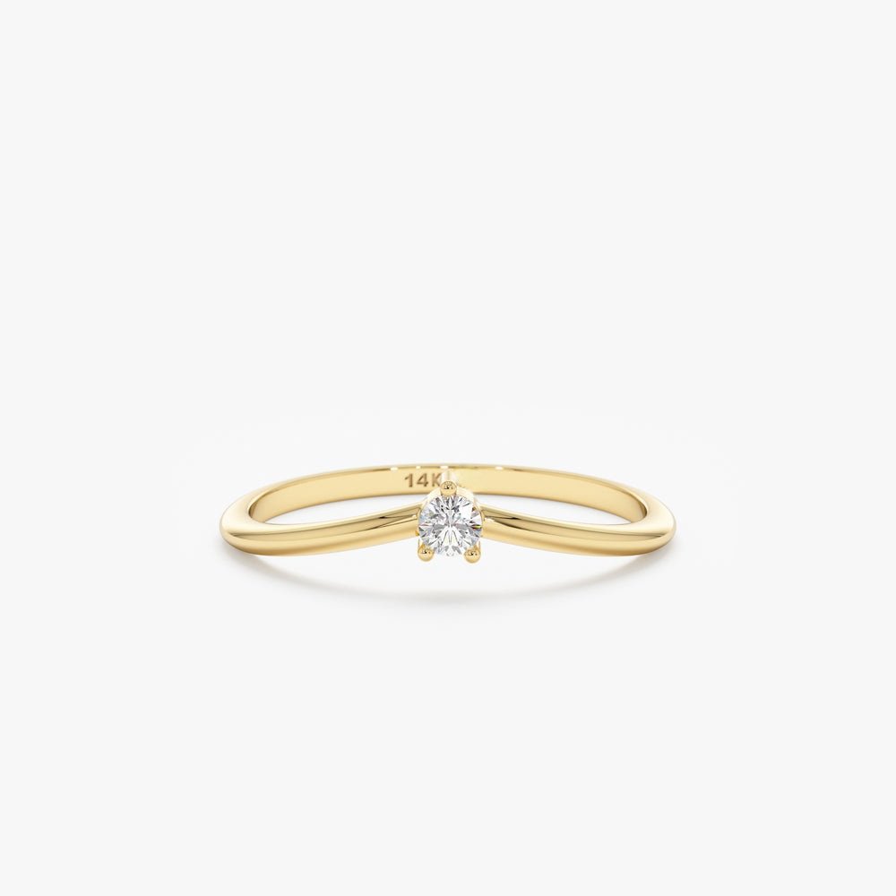 Diamond Curved Ring