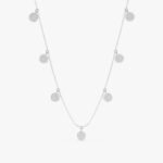 Diamond Disc Drop Necklace - Image 2