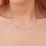 Diamond Disc Drop Necklace - Image 3