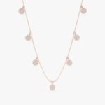 Diamond Disc Drop Necklace - Image 5
