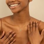 Natural Diamond Halo Emerald Necklace - Image 6