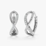Natural Diamond Infinity Hoop Earrings - Image 2