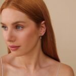 Natural Diamond Initial Charm Huggies - Image 6