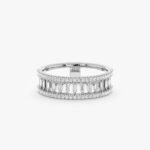 18K Solid Gold Natural Diamond Pillars Ring - Image 2