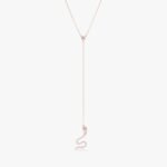 Diamond Snake Lariat Necklace - Image 3