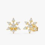 Diamond Snowflake Stud Earrings